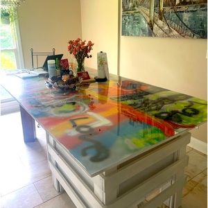 Customized kitchen island top